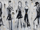 "Hip Chics" Abstract Original 36x48