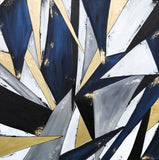 "Navy Shattered" Original 48x48