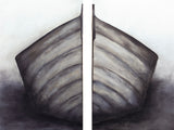 "Parting Waves" Abstract Original 2 Piece set 36x48